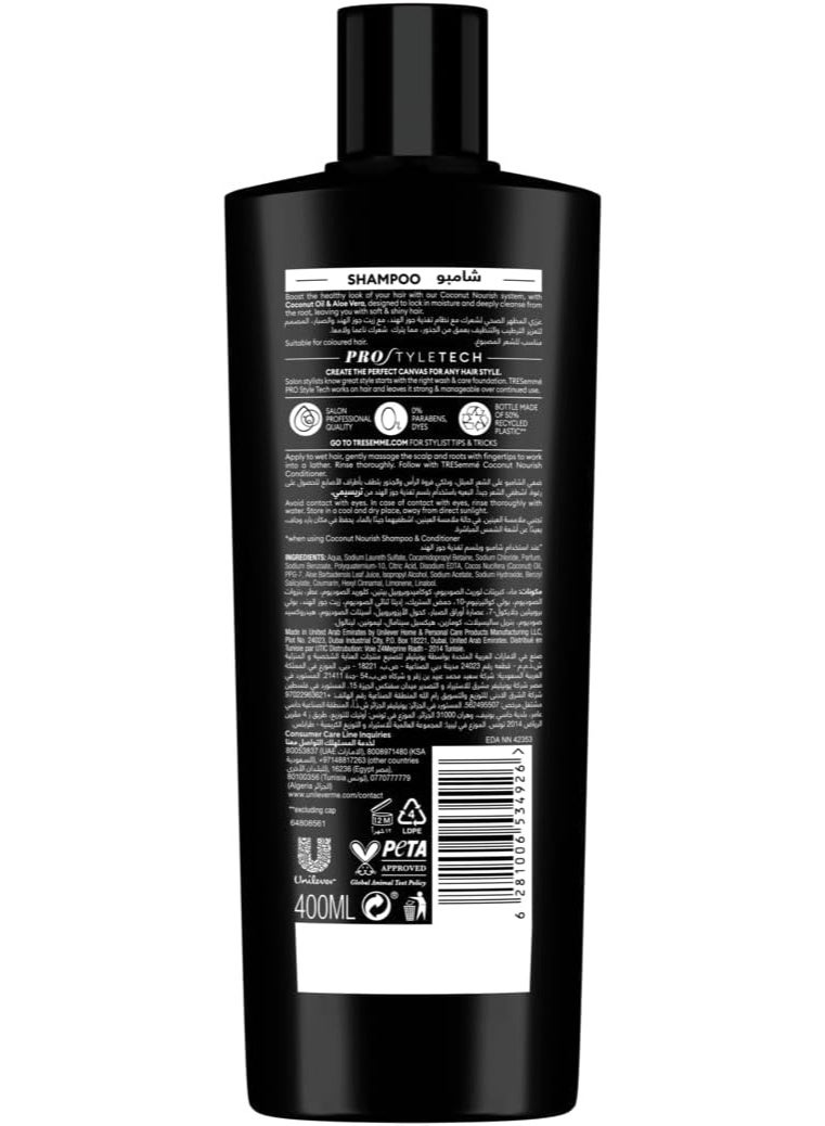 TRESemmé Botanix Natural Nourish & Replenish Shampoo with Coconut Milk & Aloe Vera for Dry Hair, 400ml - Image 2
